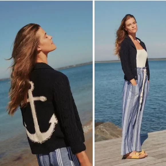 Anchors Away! Cableknit Cardigan NWT S - Picture 7 of 14